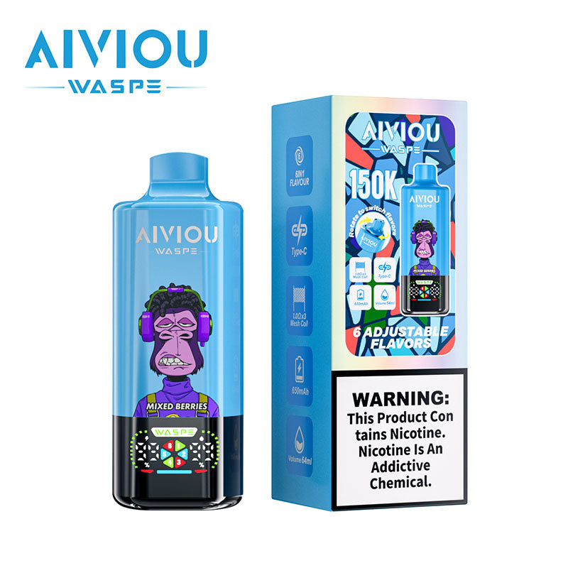 Waspe Aiviou 150000 Puffs 6in1 Flavors Disposable Vape