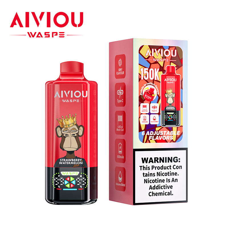 Waspe Aiviou 150000 Puffs 6in1 Flavors Disposable Vape