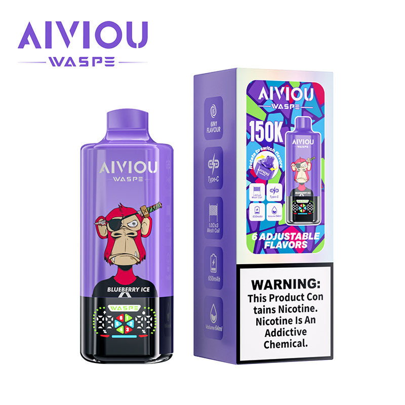 Waspe Aiviou 150000 Puffs 6in1 Flavors Disposable Vape
