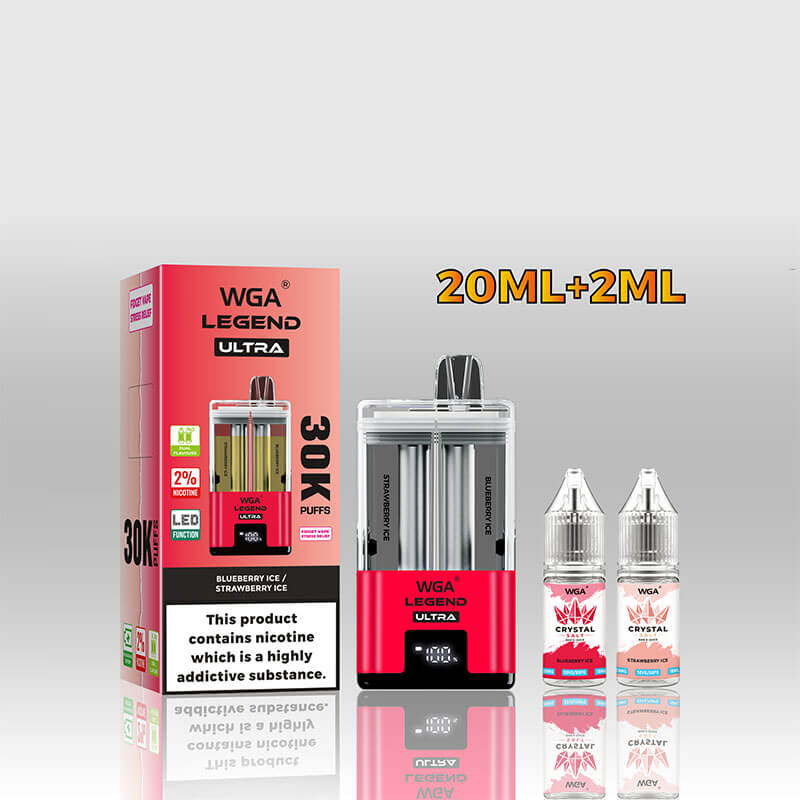 Vape desechable WGA Legend Ultra de 30 000 bocanadas y dos sabores