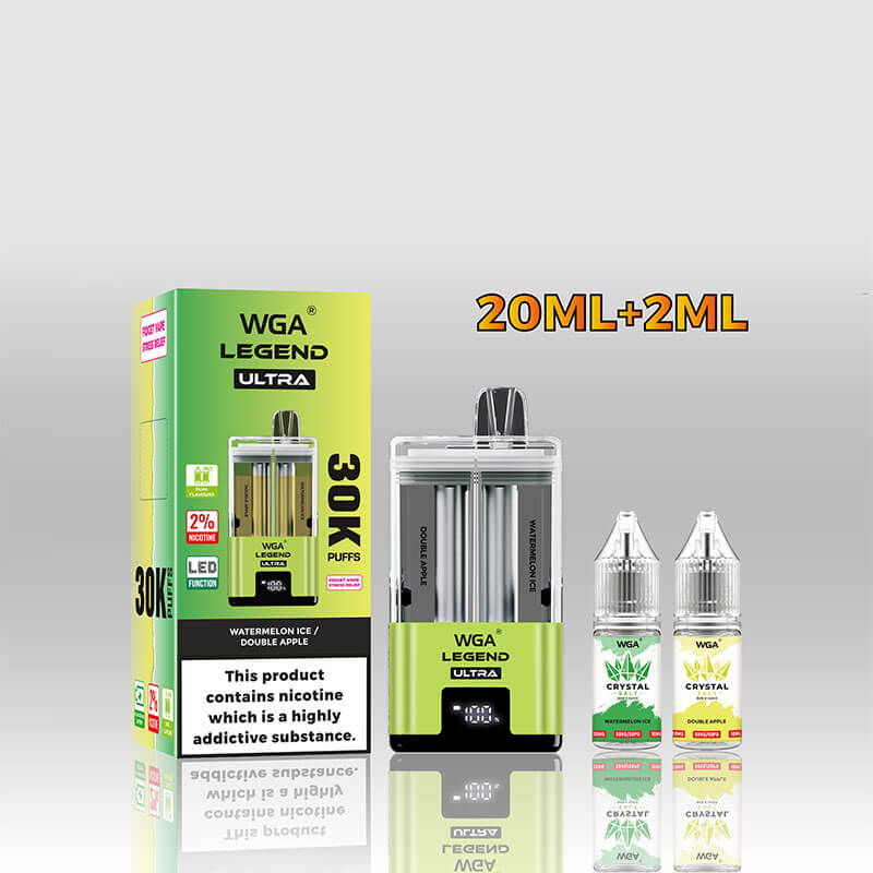 Vape desechable WGA Legend Ultra de 30 000 bocanadas y dos sabores