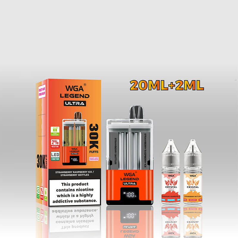 Vape desechable WGA Legend Ultra de 30 000 bocanadas y dos sabores