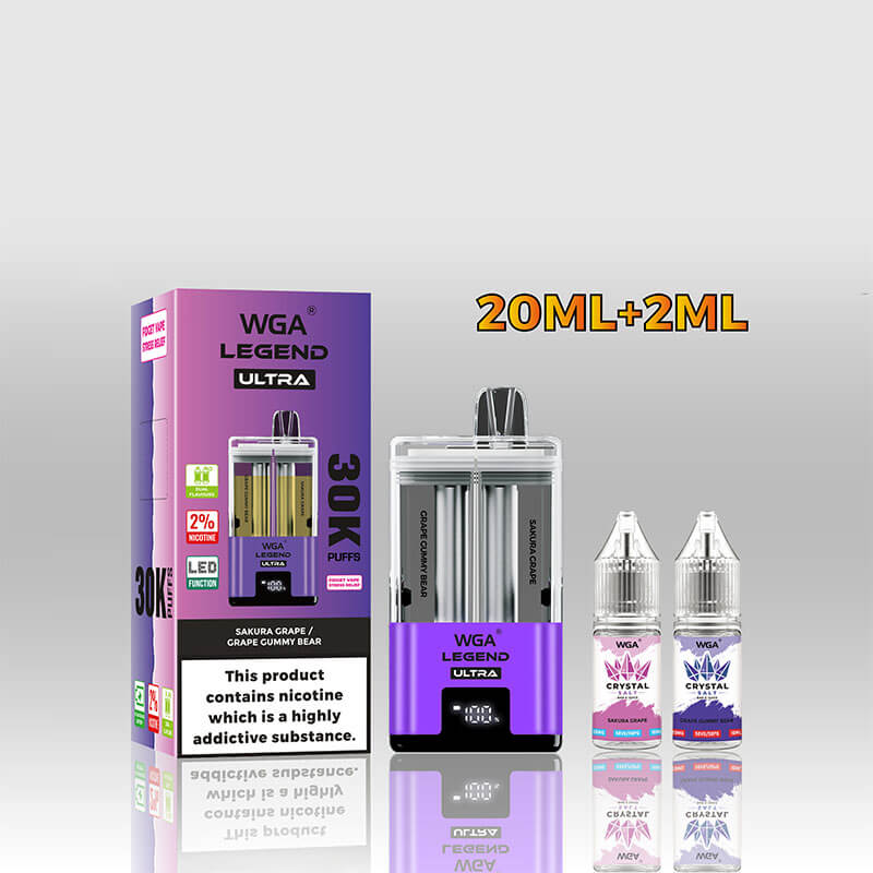Vape desechable WGA Legend Ultra de 30 000 bocanadas y dos sabores
