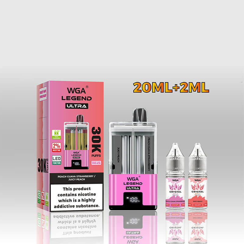 Vape desechable WGA Legend Ultra de 30 000 bocanadas y dos sabores
