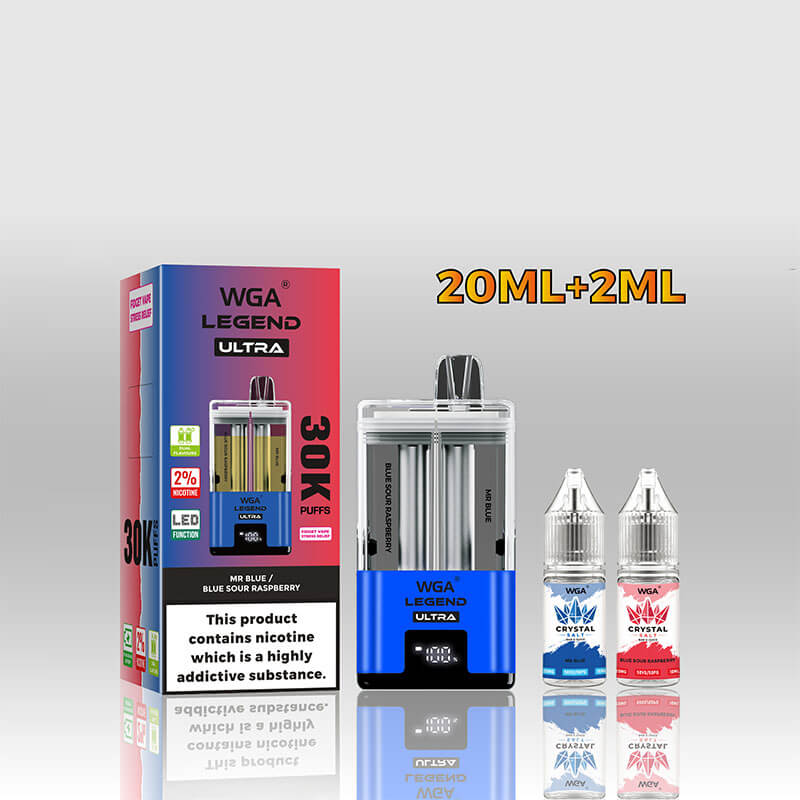 Vape desechable WGA Legend Ultra de 30 000 bocanadas y dos sabores