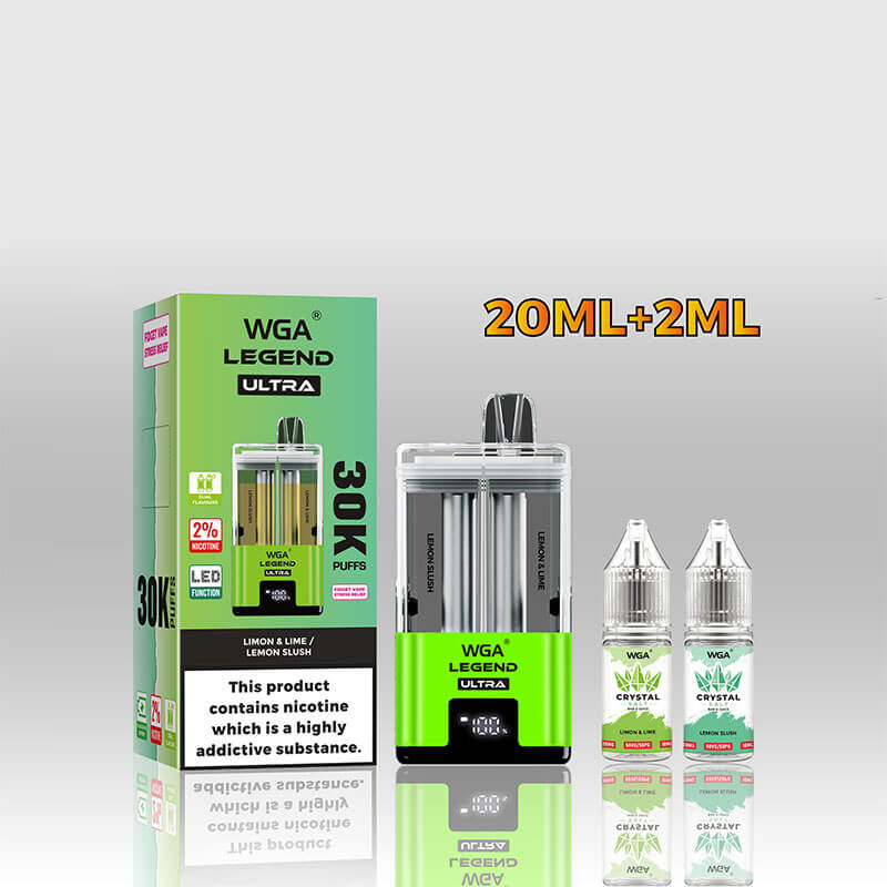 Vape desechable WGA Legend Ultra de 30 000 bocanadas y dos sabores