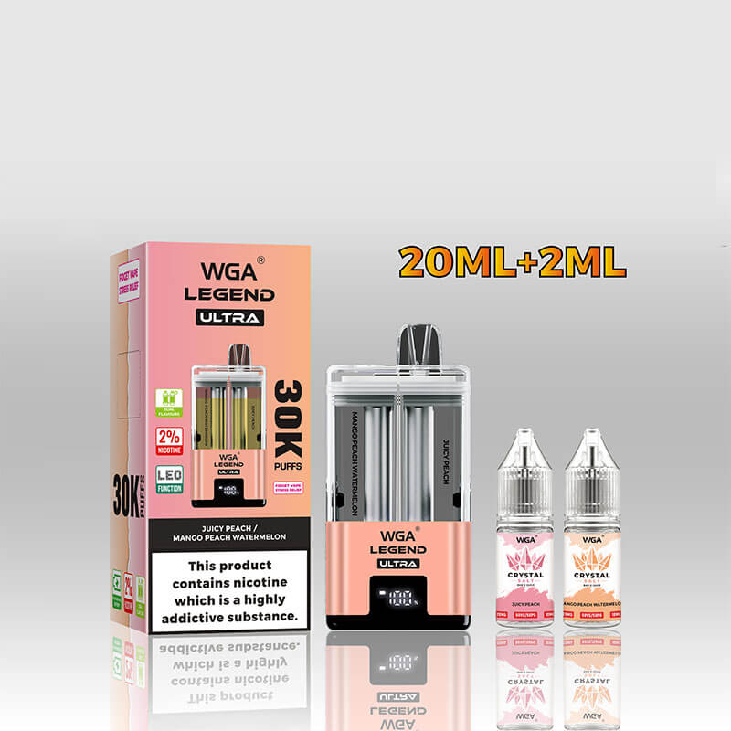 Vape desechable WGA Legend Ultra de 30 000 bocanadas y dos sabores