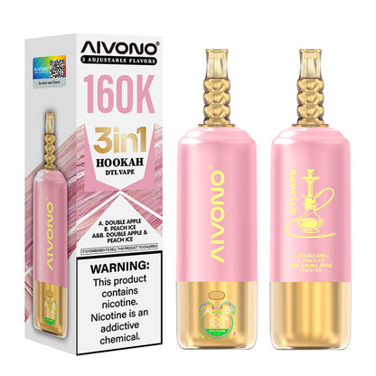 Aivono 160000 Puffs 3in1 Shisha Hookah Disposable Vape