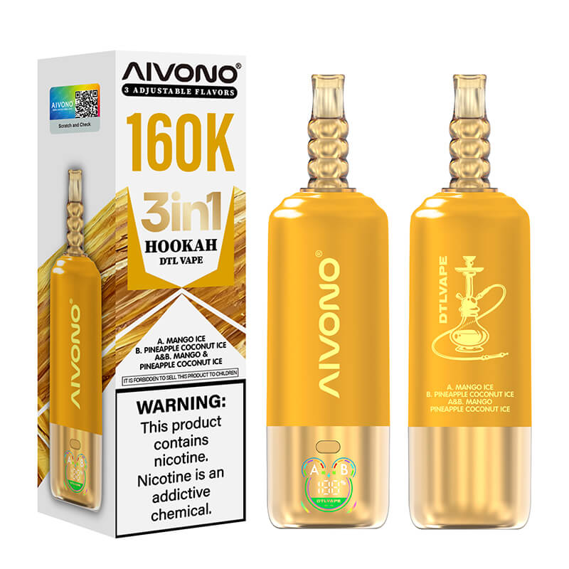 Aivono 160000 Puffs 3in1 Shisha Hookah Disposable Vape