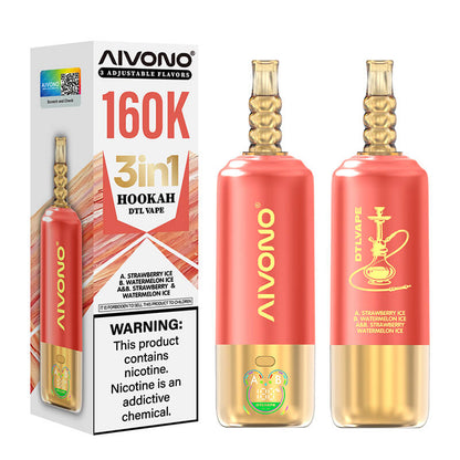 Aivono 160000 Puffs 3in1 Shisha Hookah Disposable Vape