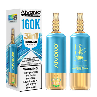 Aivono 160000 Puffs 3in1 Shisha Hookah Disposable Vape