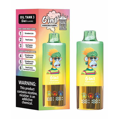 Bang Blaze 100000 Puffs 6in1 Flavors Disposable Vape