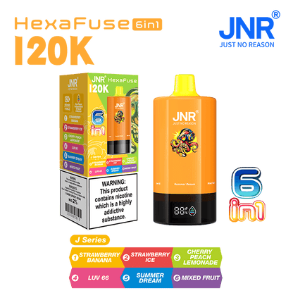 JNR HexaFuse 120000 Puffs 6in1 Disposable Vape
