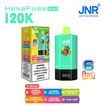 JNR HexaFuse 120000 Puffs 6in1 Disposable Vape
