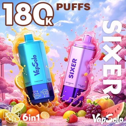 Vapsolo Sixer 180000 Puffs 6in1 Disposable Vape