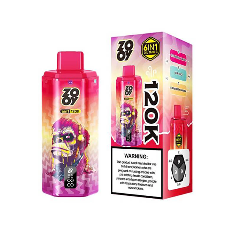 Zooy 120000 Puffs 6 Flavors Disposable Vape